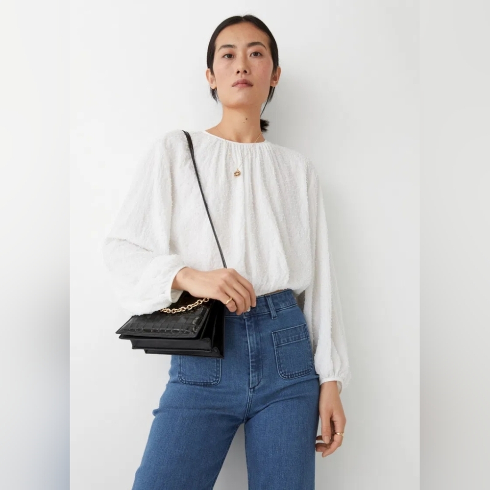 & OTHER STORIES Textured Voluminous Sleeve Blouse